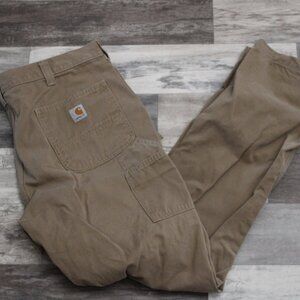 Tan Carhartt Relaxed Fit Cargo Work Pants 40x34 Tactical Utility Loop